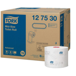 TORK Toiletpapir T6 2-lag 100 m 27 rl Hvid Advanced Mid-Size