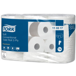 TORK Toiletpapir T4 3-lag P 34,7 m 42 rl Hvid Premium (110317)