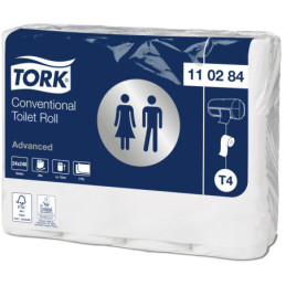 TORK Toiletpapir T4 2-lag 34,7 m 24 rl Hvid Advanced (110284)