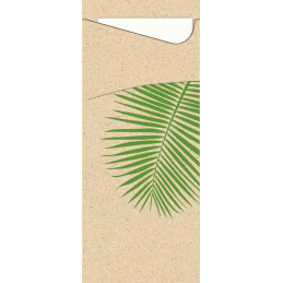 DUNI GO DUNI SACCHETTO TISSUE 8,5x19 cm Leaf Inkl. Hvid serviet