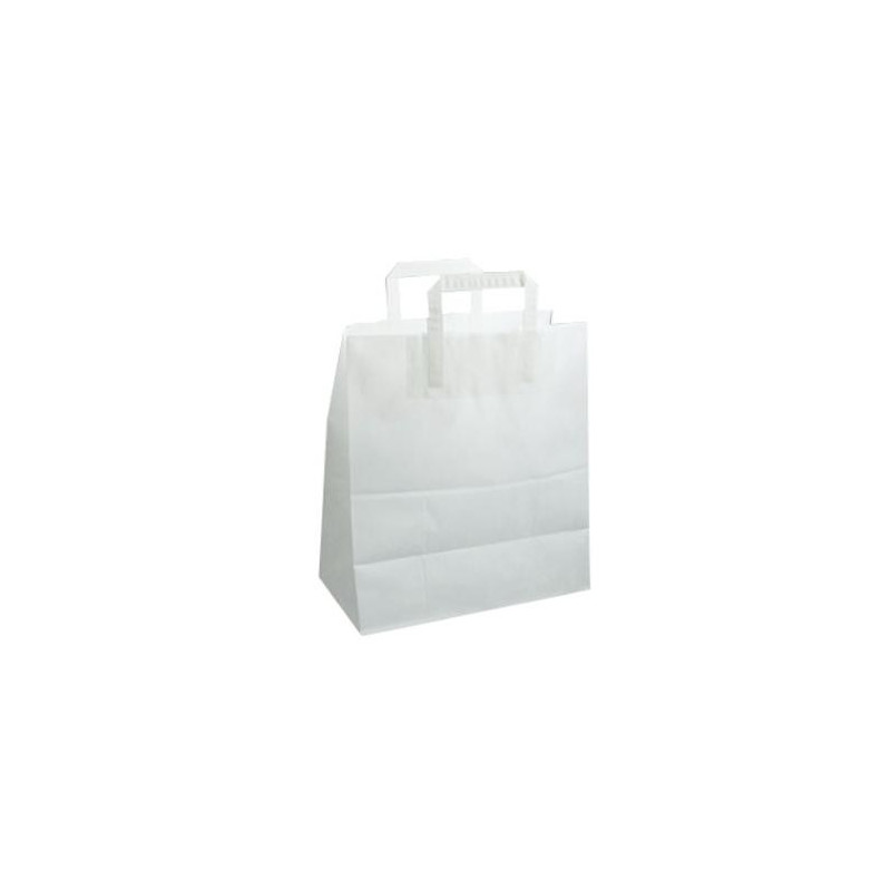 Bærepose Papir med hank 26 l Hvid 200 stk 320x170x400mm