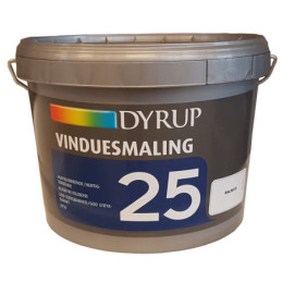 Dyrup Vinduesmaling Ral 9010, 2,5 ltr