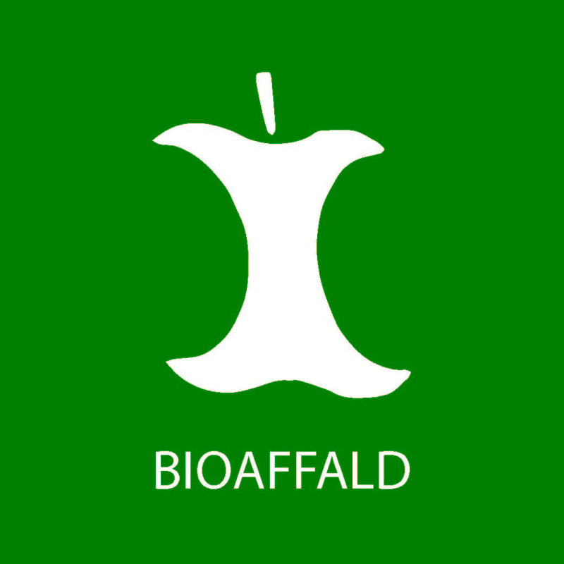 Piktogram til Bioaffald 12 x 12 cm Grøn (105) Selvklæbende, mat
