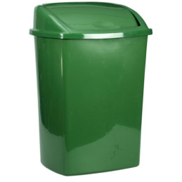 Affaldsspand 30x40x68 cm, 50 l, Grøn Plast med svinglåg