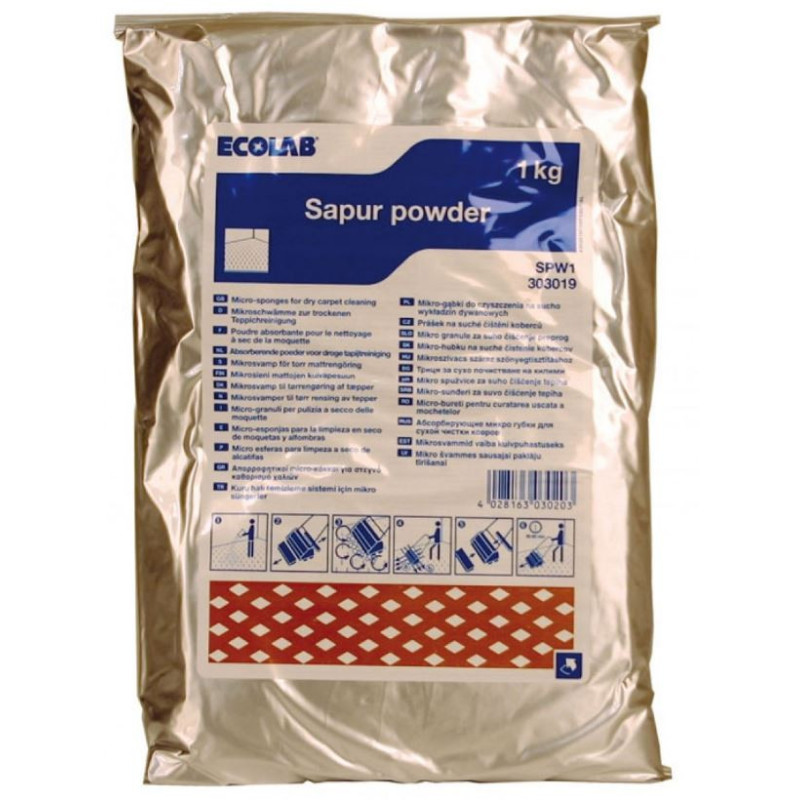 Ecolab Sapur Powder Tæpperens 10 x 1 kg (3030190)