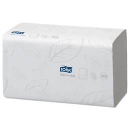 TORK Håndklædeark H3 2-lag 3750 ark Hvid V-fold Advanced Soft