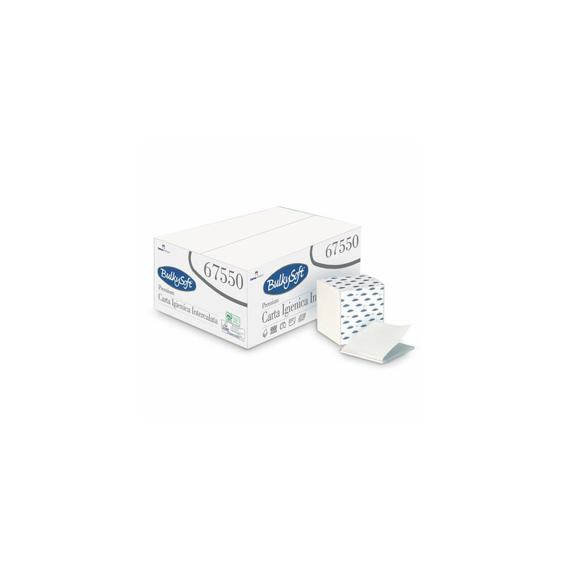 BulkySoft Toiletpapir Bulk 2-lag Hvid 11 x 19 cm Premium 9000