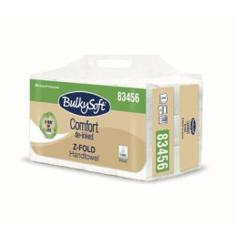 BulkySoft Håndklædeark Z-fold 2-lag Hvid Comfort 24 x 21,5 cm