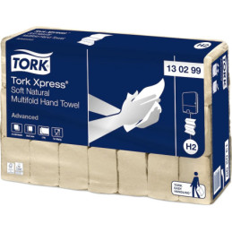 TORK Håndklædeark H2 2-lag Soft 3780 ark Natur Xpress Multifold