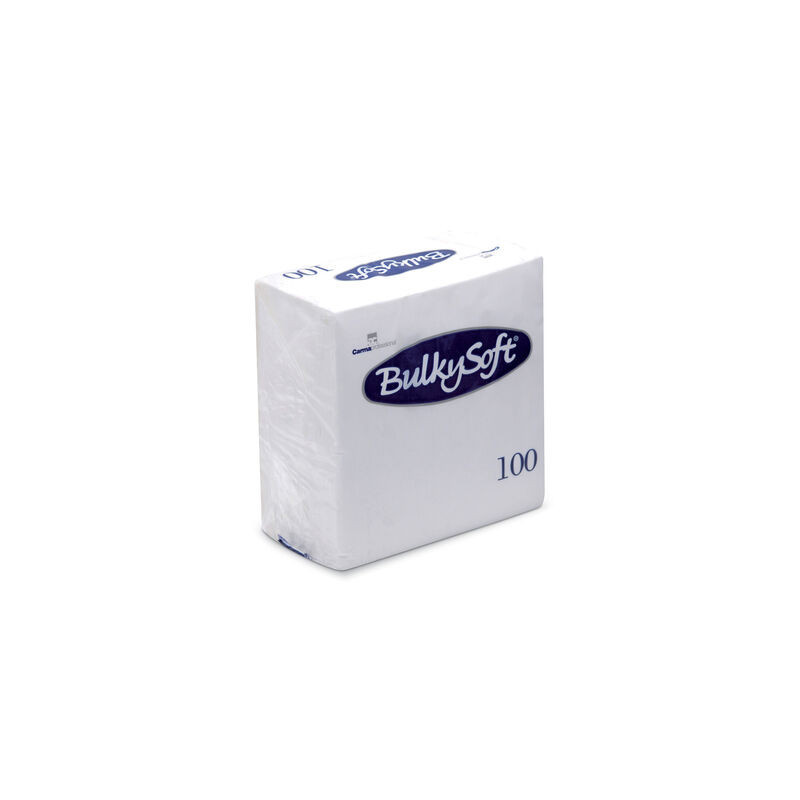 BulkySoft Serviet 2-lag 24x24 cm Hvid 1/4 fold 100 stk (32196)