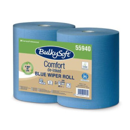 BulkySoft Værkstedsrulle 2-lag Blå 360 m Comfort Ø29cm B22 cm 2