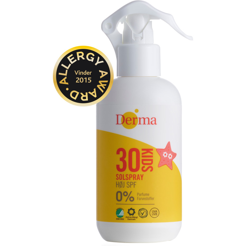 Derma Sun Kids spray SPF 30, 200 ml Svanemærket