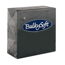 BulkySoft Serviet 2-lag 33x33 cm Sort 1/4-fold 100 stk (32400)