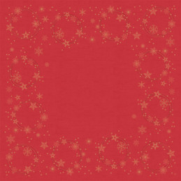 DUNI JOY DUNISILK Stikdug 84x84 cm Star Shine Red 100 stk