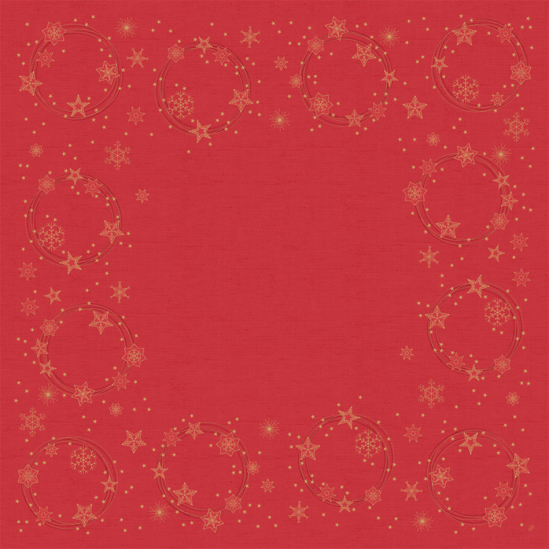 DUNI JOY DUNISILK Stikdug 84x84 cm Star Shine Red 100 stk